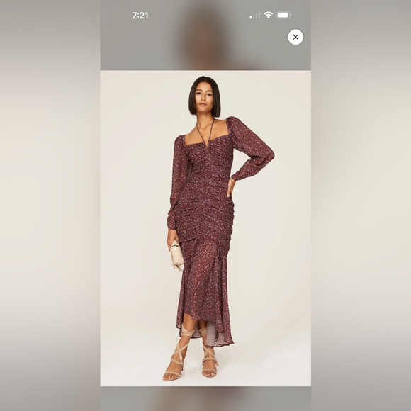 Astr Long Sleeve Purple Floral Dress - Picture 4 of 4